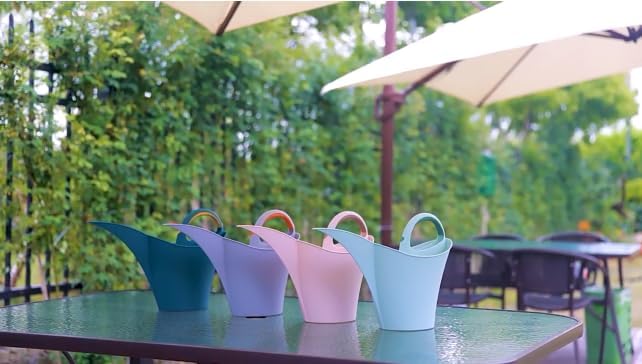 Gardening Watering Can with Long Spout,Watering Can for Outdoor Plants,Anti-Splash Design,Indoor/Outdoor Plants, Lightweight & Durable-2L (Grey)
