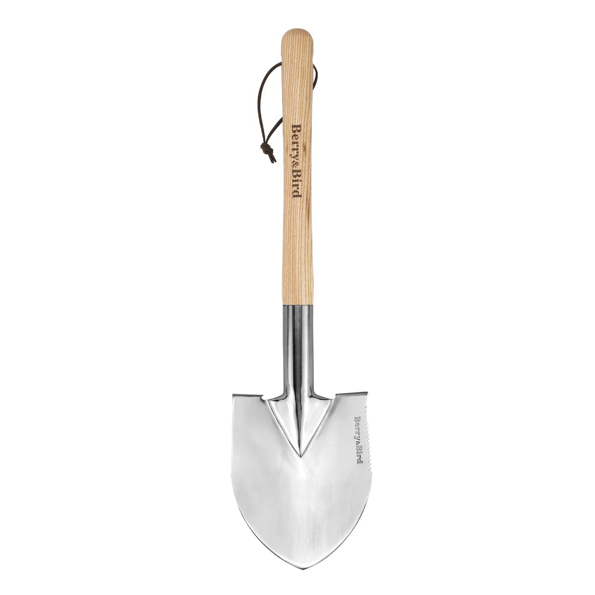 Stainless Steel Gardening Trowel, 23.43in Ash Wooden Long Handle