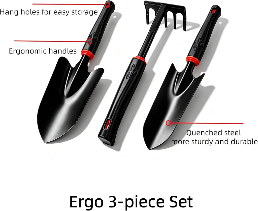 Transplanter, Heavy Duty Gardening Hand Tool with Hang Hole,Ergonomic Handle and Comfort Grip,Rust Resistant Quenched Steel,Gardening Tools for Yard,for Turning Soil, aerating, transplanting