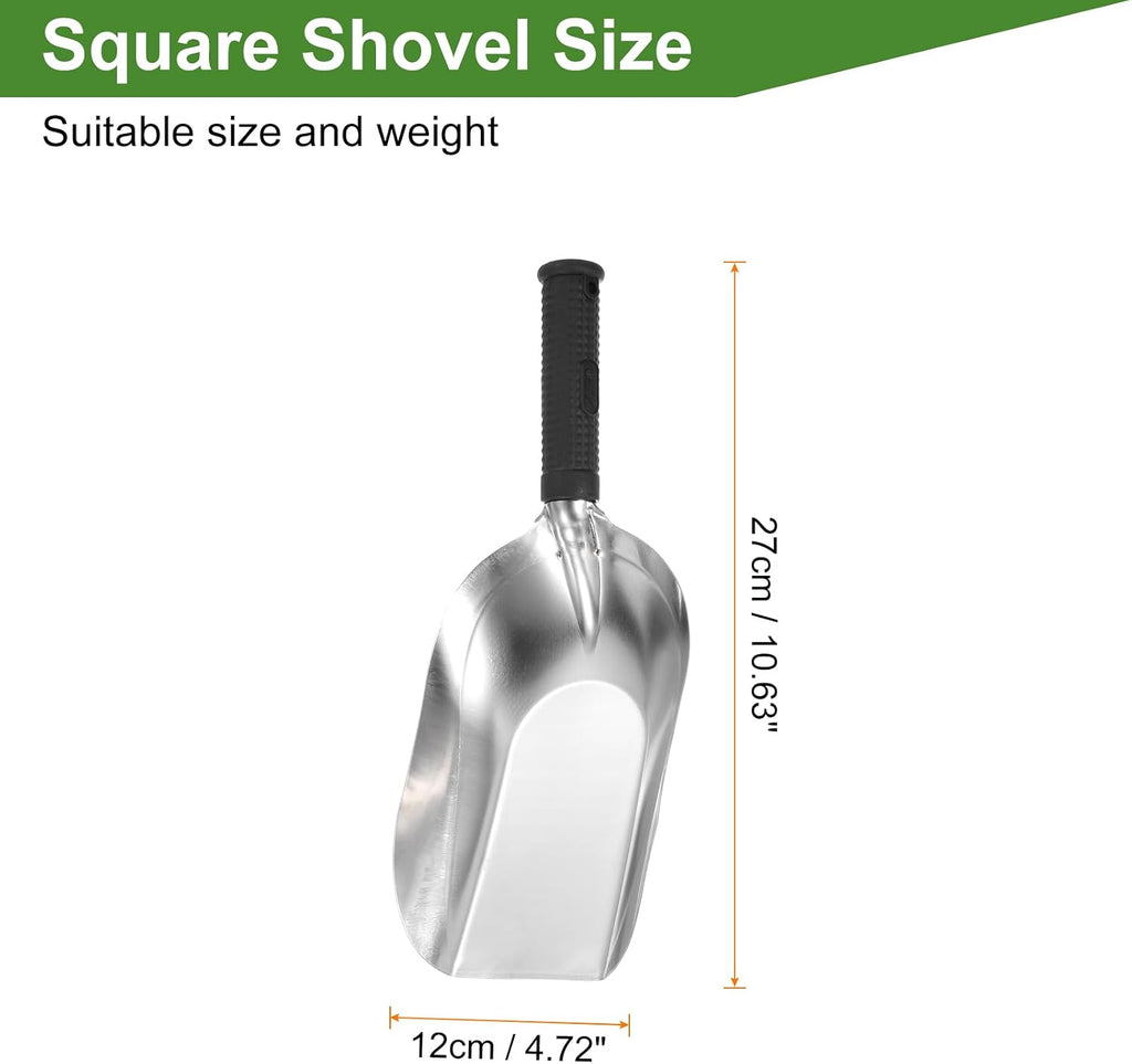 HARFINGTON Garden Hand Shovel 11.8" x 4.5" Stainless Steel Square Shovel Hand Trowel Gardening Tools for Transplanting Weeding Digging Planting