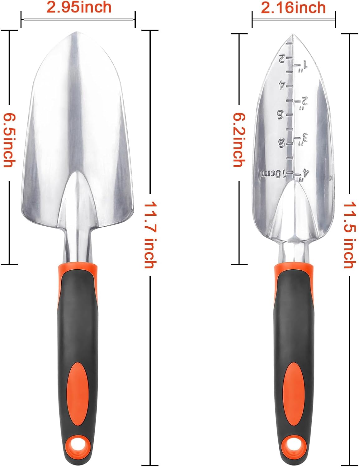 Garden Shovel Trowel Garden Tool Set, 2 Pack Wide Garden Trowel Hand Shovel