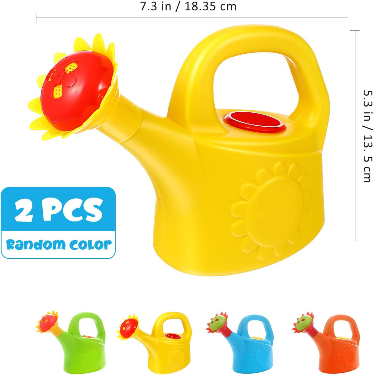 Chicken Watering Cans, Plastic Watering Can Watering Can Kids Beach Watering Can Toys, 2 Pieces (Random Color)