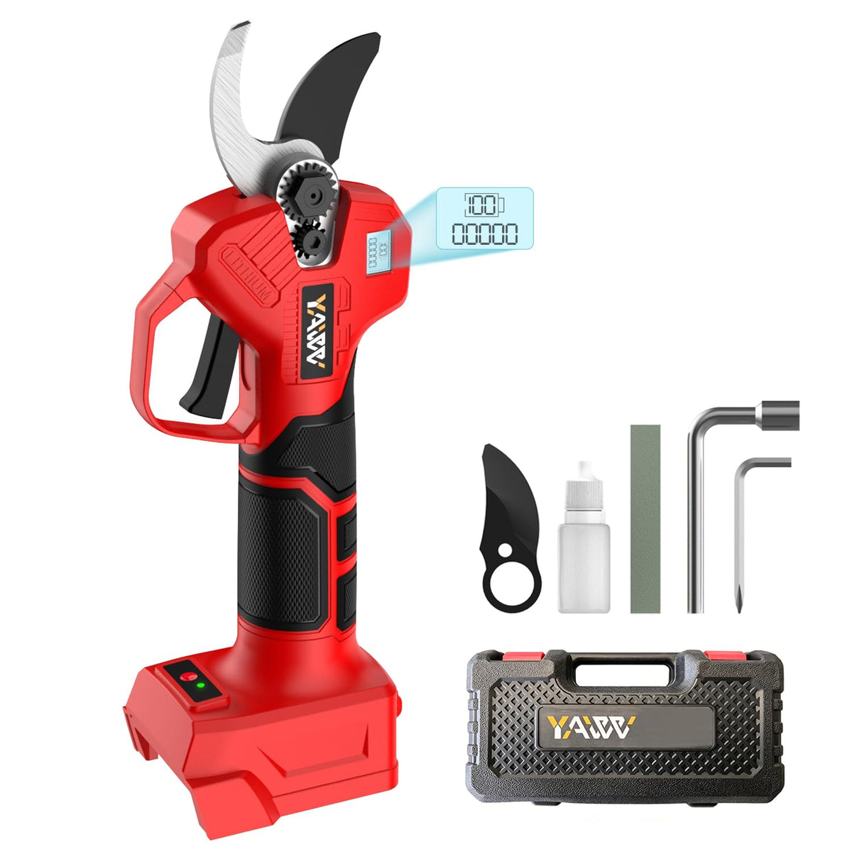 Electric Pruning Shears for Makita 18V Battery, Portable Brushless Pruning Shears with LCD Display＆SK5 Blades, Adjustable Cutting Diameter 0.8-1.2 Inch for Gardening Tree Pruning(Tool Only)