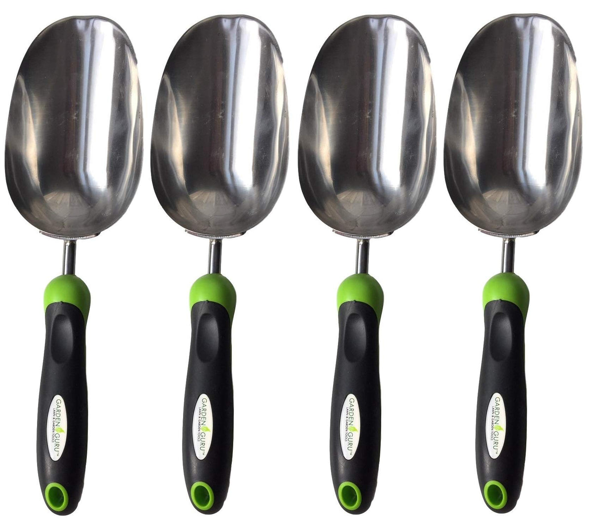 Garden Guru Super Strong Garden Scoop Trowel Shovel Transplanter - Stainless Steel - Rust Resistant - Ergonomic Grip - Perfect Hand Shovel for Gardening Transplanting and Digging