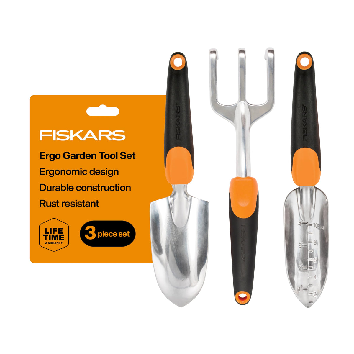 Fiskars Ergo Garden Cultivator, Hand Tool for Digging, Aerating & Weeding