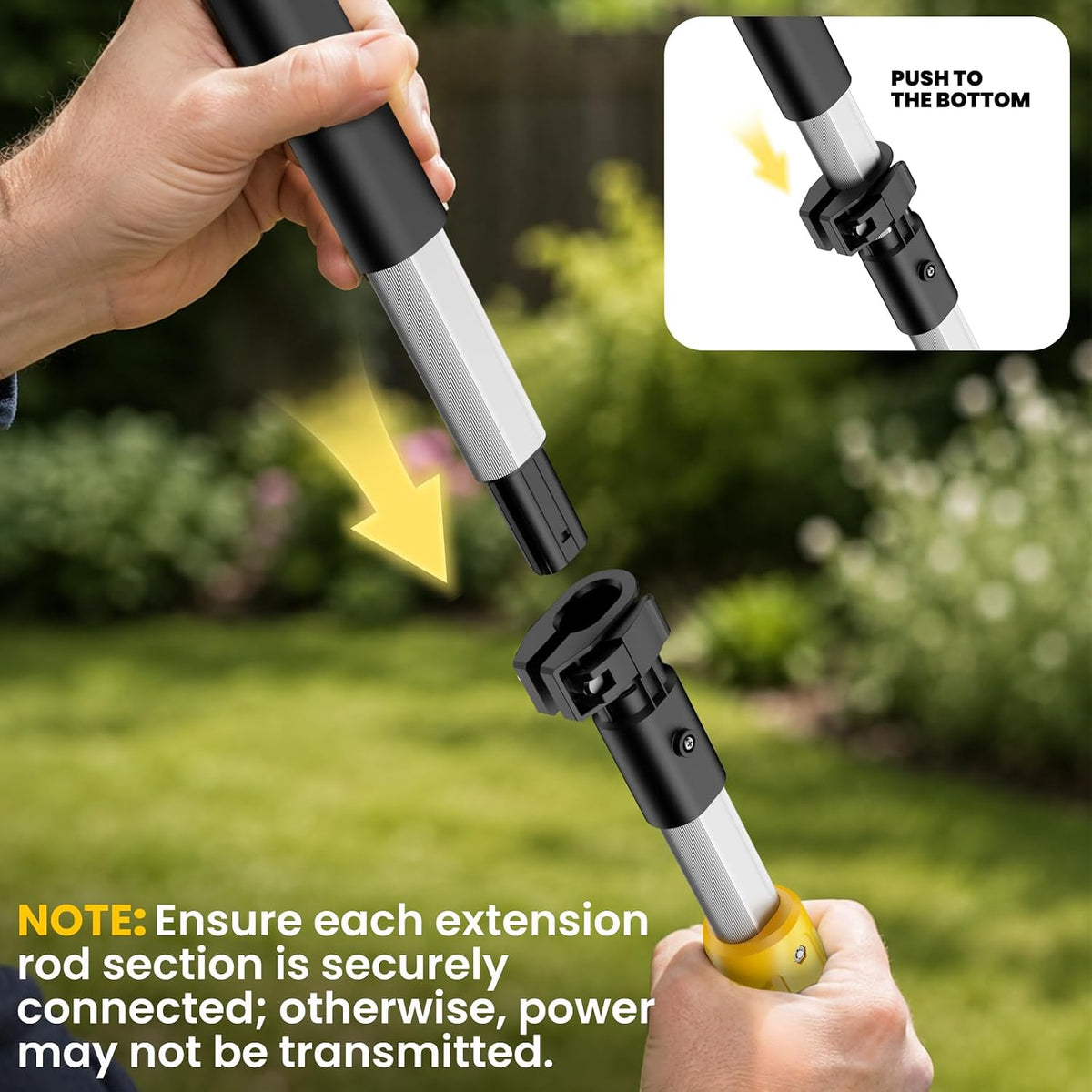 2-In-1 Electric Pruning Shears Set Compatible with Dewalt 20V Battery, 6.9FT Adjustable Pole Pruner with 1.2" Cut Brushless Electric Branch Cutter for Gardening & Tree Trimmer (No Battery)
