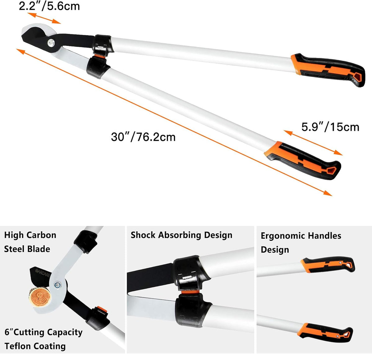 GARCARE 4-in-1 Garden Pruning Set Heavy Duty Garden Clippers