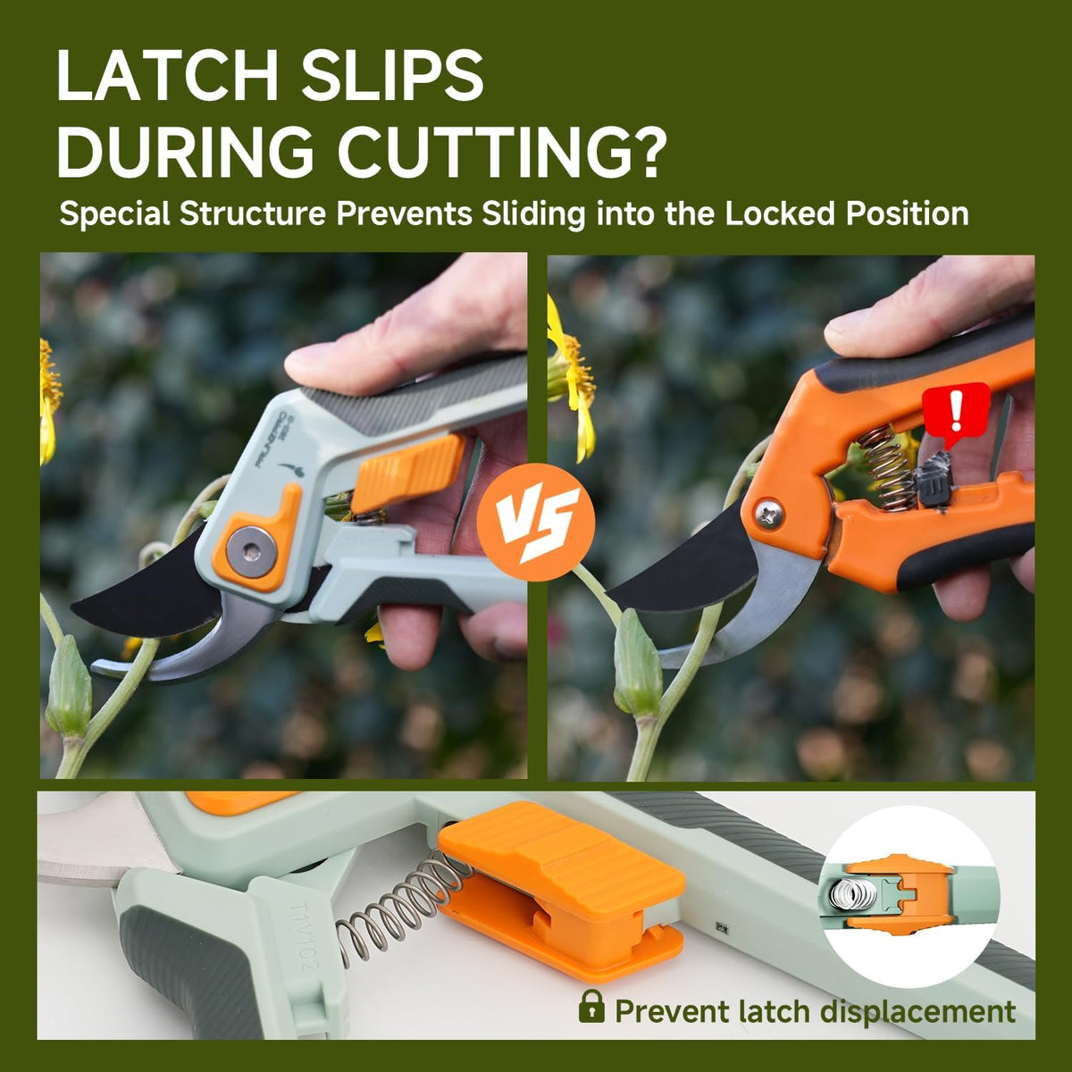 PrunePro® 3 Piece Garden Shears Set | 8" Pruning Shears 27" Lopper Extendable Hedge Shear Stainless Steel Ultra Sharp Teflon Coated Arthritis Friendly Effortlessly Prunes for Branches Bushes