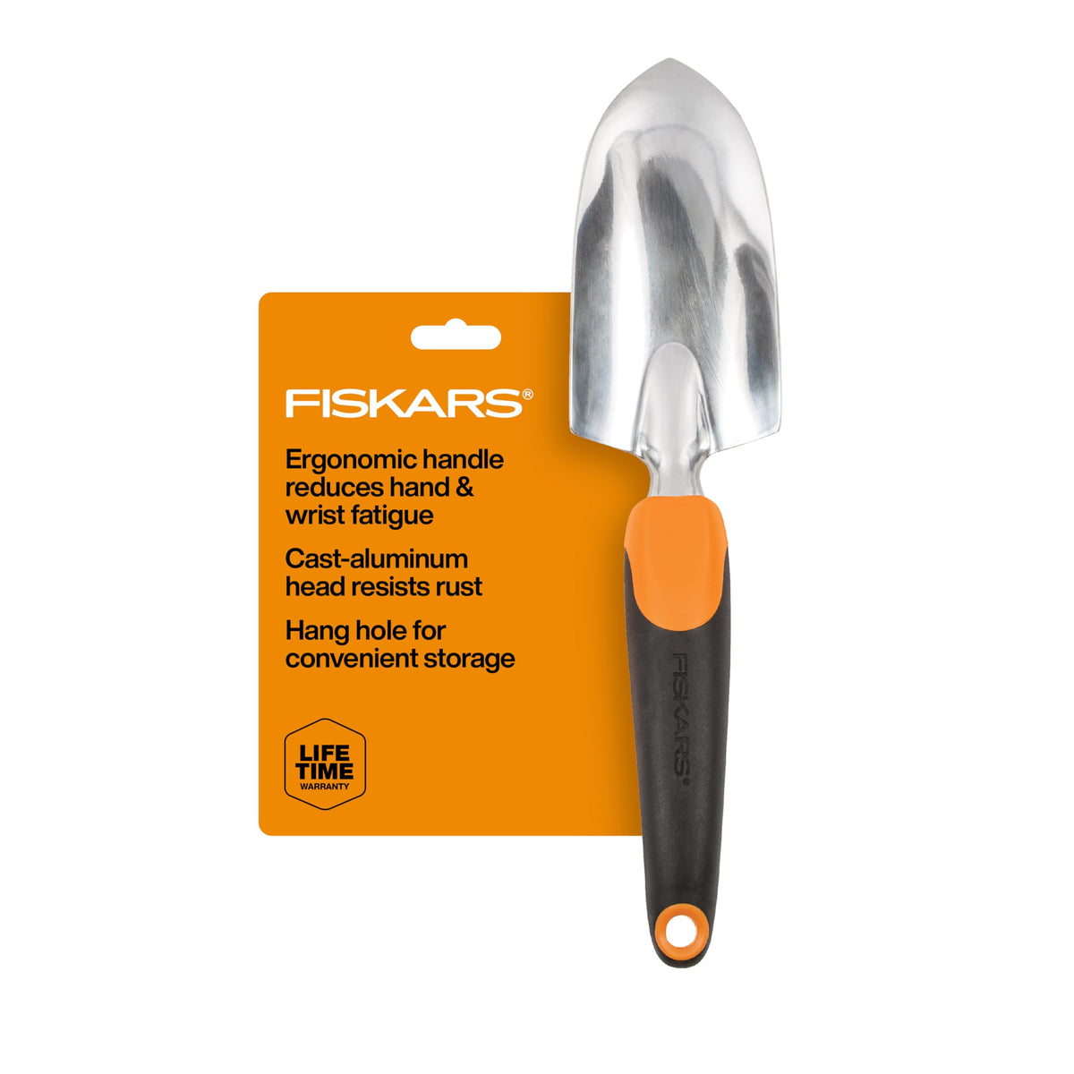 Fiskars 3-Piece Garden Hand Tools Set w/ Trowel, Transplanter & Cultivator