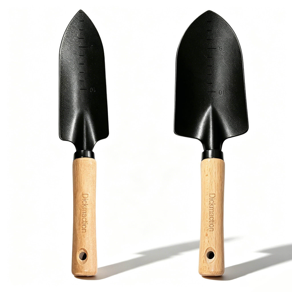 2 Pack Garden Trowel Set Stainless Steel Hand Shovel with Measurement Marks for Digging Planting and Transplanting Garden Work