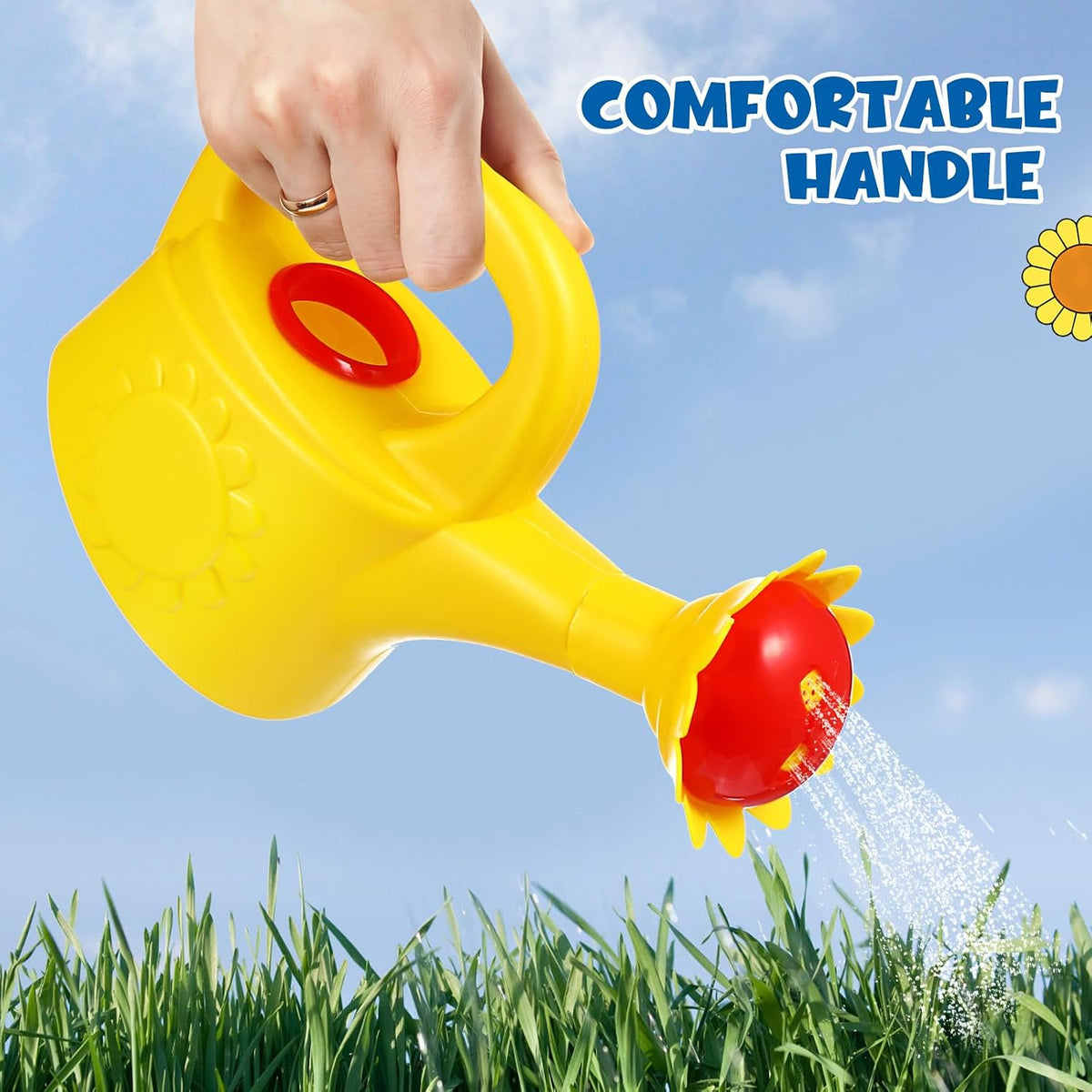 Chicken Watering Cans, Plastic Watering Can Watering Can Kids Beach Watering Can Toys, 2 Pieces (Random Color)