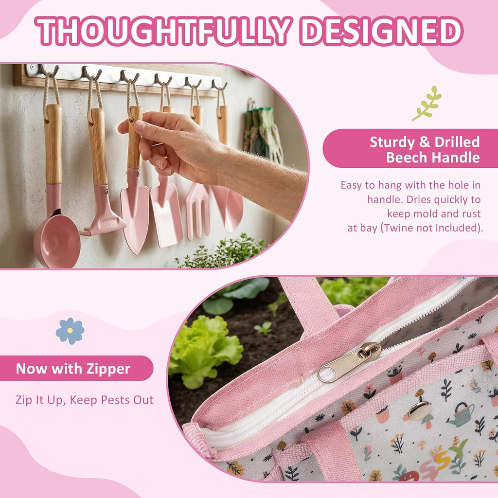 Cossy 13 PCS Kids Gardening Set,Garden Tool Kit for Kids and Toddlers