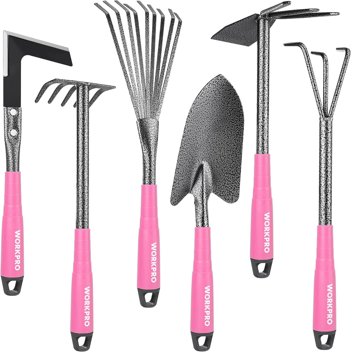 WORKPRO 6-Piece Pink Garden Tool Set
