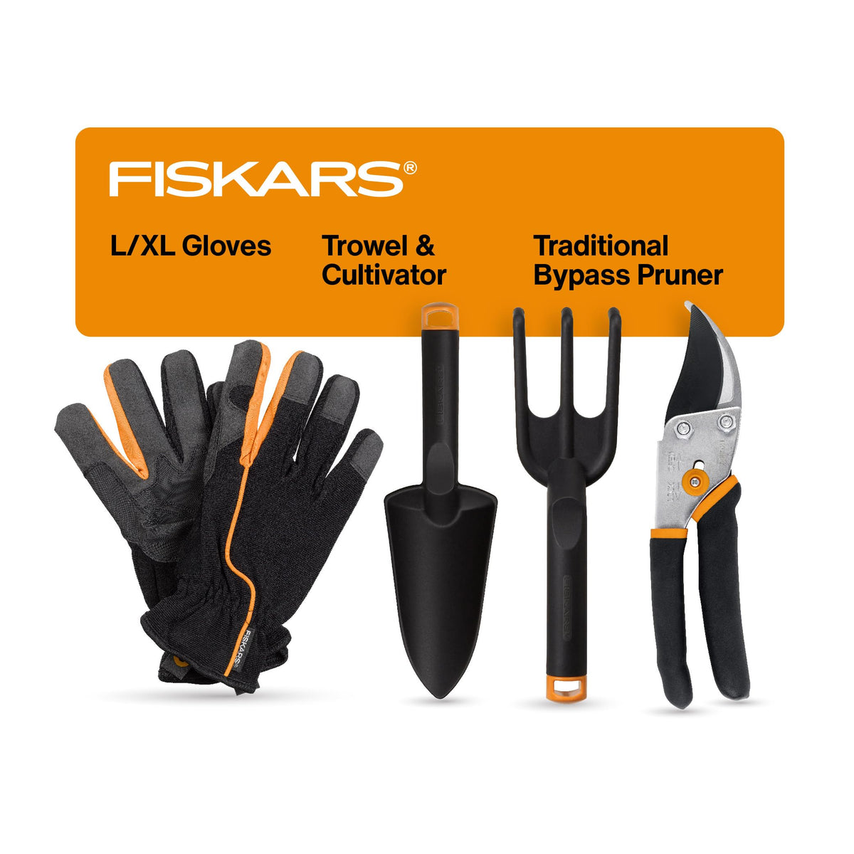 Fiskars 2-Piece Garden Tool Set, Folding Hand Saw & Pruning Shears