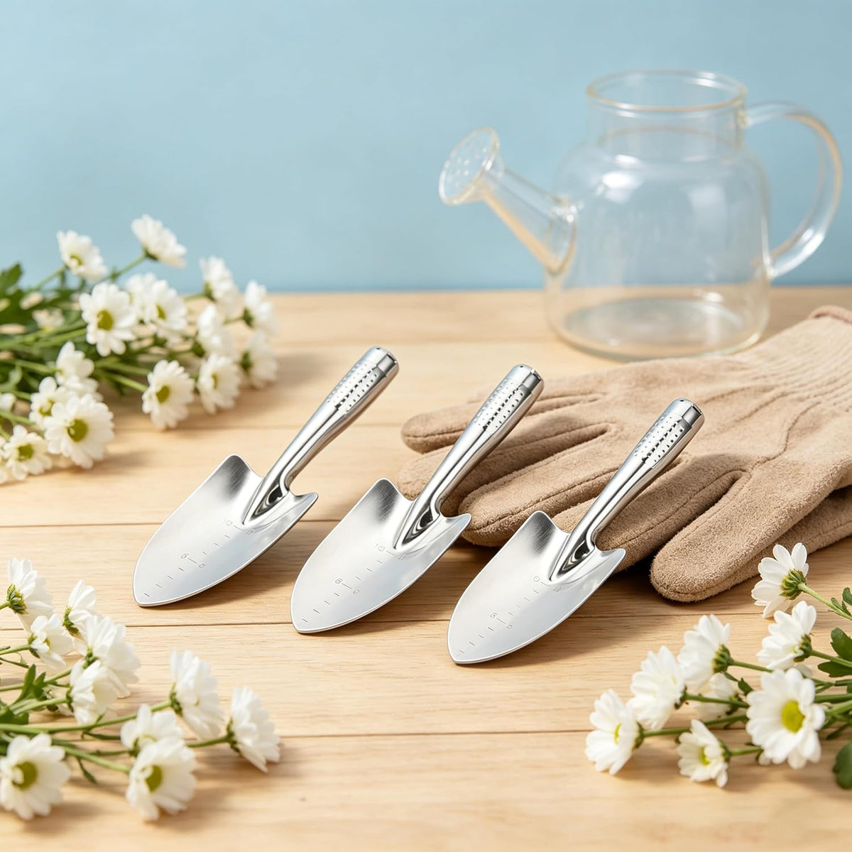 Stainless Steel Garden Trowel, Rust Resistant Heavy Duty Ergonomic Grip