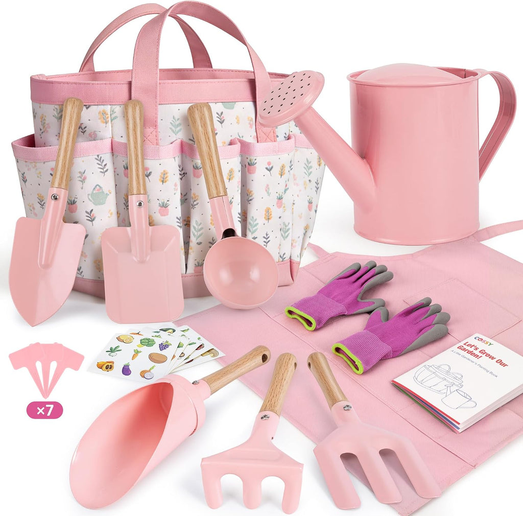 Cossy 13 PCS Kids Gardening Set,Garden Tool Kit for Kids and Toddlers