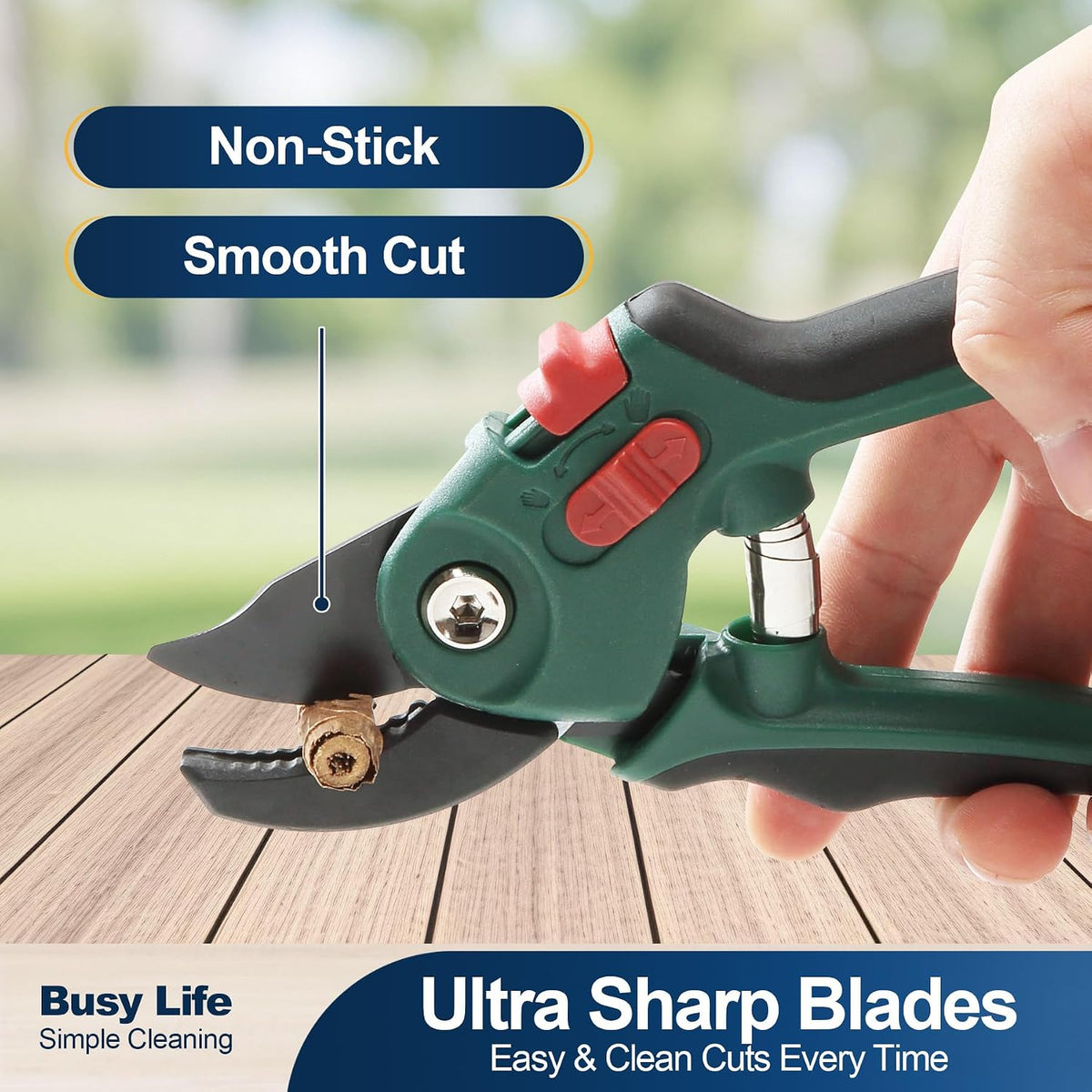 Yocada Garden Pruning Shears 2 Pack Garden Clippers Steel Shears Scissors