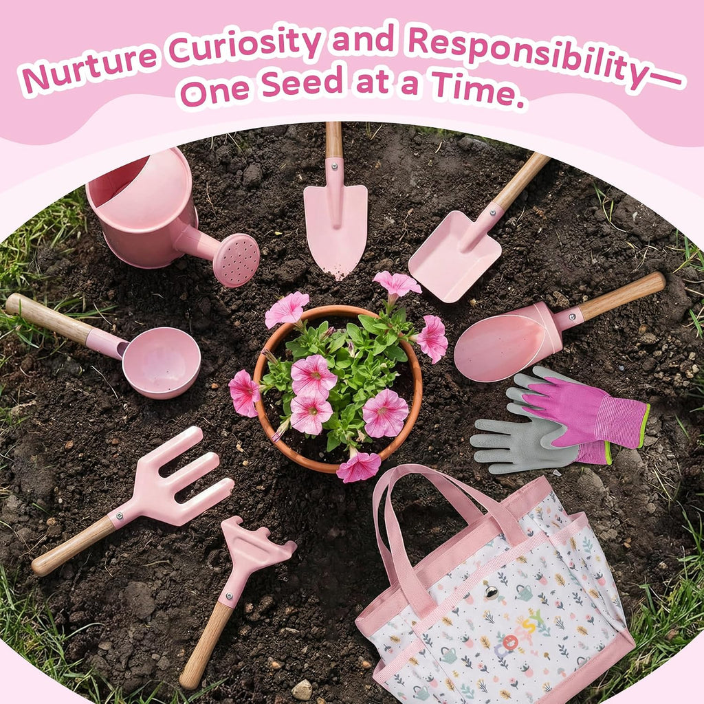 Cossy 13 PCS Kids Gardening Set,Garden Tool Kit for Kids and Toddlers